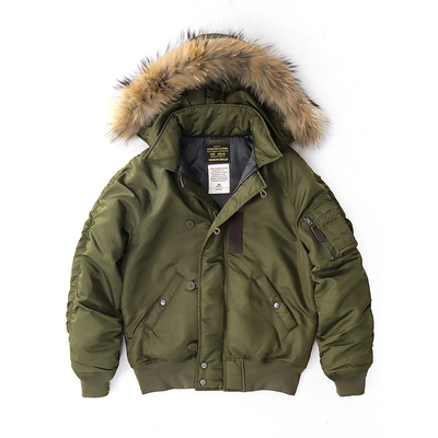 N2B毛领飞行员夹克棉服短款