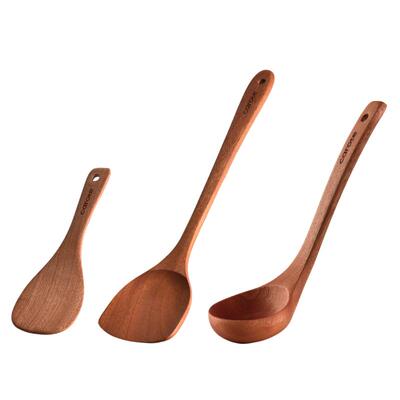 卡罗特木铲子不粘锅专用食品级耐高温木勺乌檀木锅铲木质炒菜铲子