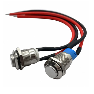 12mm金属按钮开关自复位按键开关按压式点动开关按钮小型圆形高头