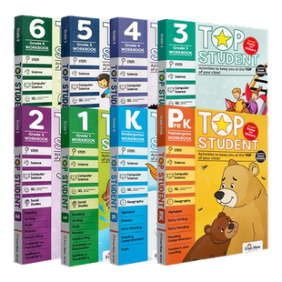 Evan-Moor Top Student 优等生系列 美国加州教辅 evanmoor 幼儿园到六年级英文原版进口彩页科学计算机社交情感写作地理 少儿英语