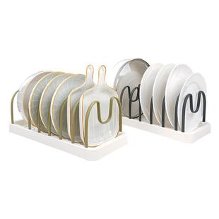 碗碟碗盘收纳架放碗架滤水架子锅盖置物架家用塑料放碗盘沥水架