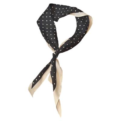 百搭波点菱形丝巾护颈飘带女夏季