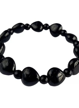 天然黑金碧玺原石手链手串