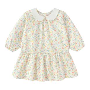 【balaOne】巴拉巴拉童装儿童连衣裙女童2026新款春装满印短裙子