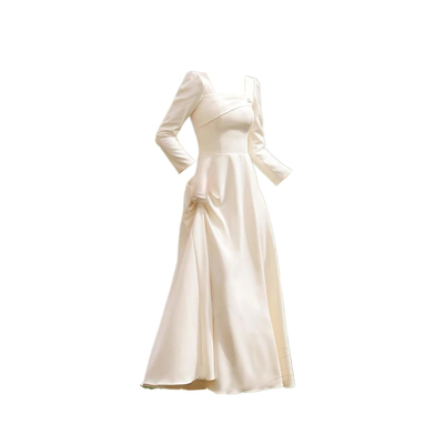 新中式伴娘服礼服裙香槟色姐妹团