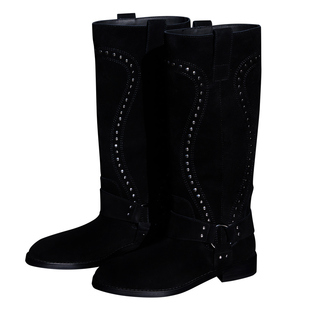 Le' Murmure 新古典主义马靴的当代转译 流动美学 麂皮铆钉骑士靴