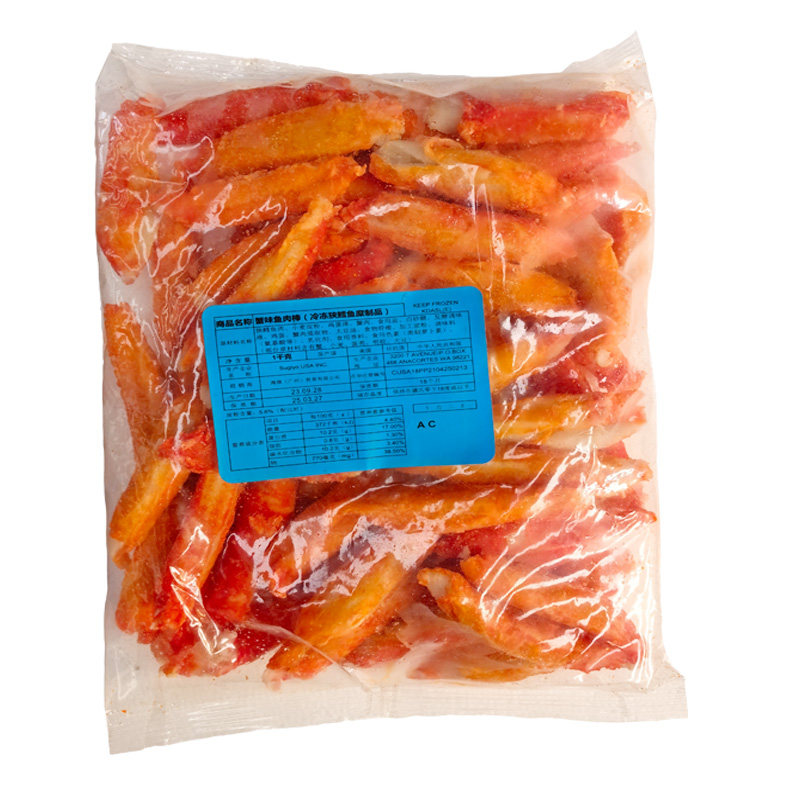 日版V型蟹棒蟹柳1Kg寿司料理炙烧蟹棒蟹腿肉日本进口V型蟹柳