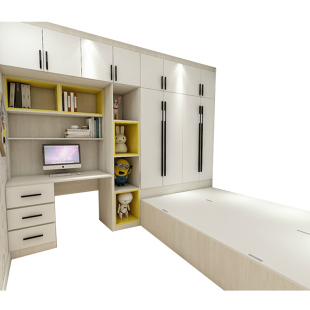 京津冀全屋定制衣帽间鞋柜儿童房榻榻米衣柜书桌柜一体兔宝宝enf