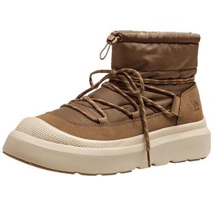 骆驼男鞋2025冬季新款加绒保暖靴子舒适防撞增高厚底户外雪地靴男