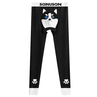 潮流个性狗狗男士加绒加厚保暖裤