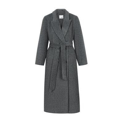 GCRUES经典长毛皮草感单面呢外套