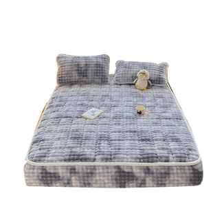 冬季加绒床笠牛奶绒床罩单件兔毛绒床垫保护罩法兰绒床套2025新款