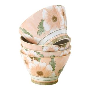 米饭碗家用10个装陶瓷2026新款日式5英寸釉下彩高级大号斗笠面碗