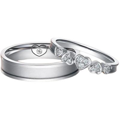 DR系列心动情侣对戒结婚铂金