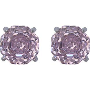 方糖家 温柔薰衣草紫爆闪玫瑰切小巧精致耳钉2026新款轻奢耳环女