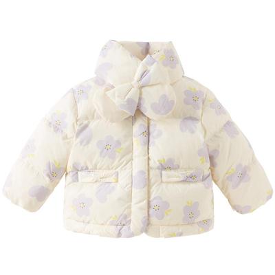 戴维贝拉女童短款三防羽绒服