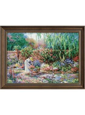 美式餐厅装饰画玄关风景挂画壁画