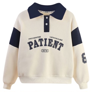 秋冬季儿童韩版翻领加绒卫衣男童帅气加厚保暖POLO衫德绒长袖外套