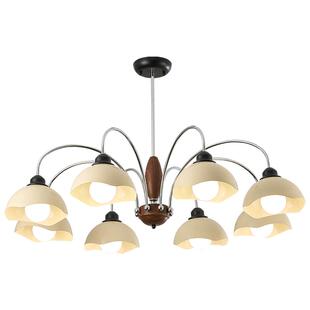 雷士照明客厅吊灯大厅主灯蛋壳奶油风2026新款中古风法式中山灯具