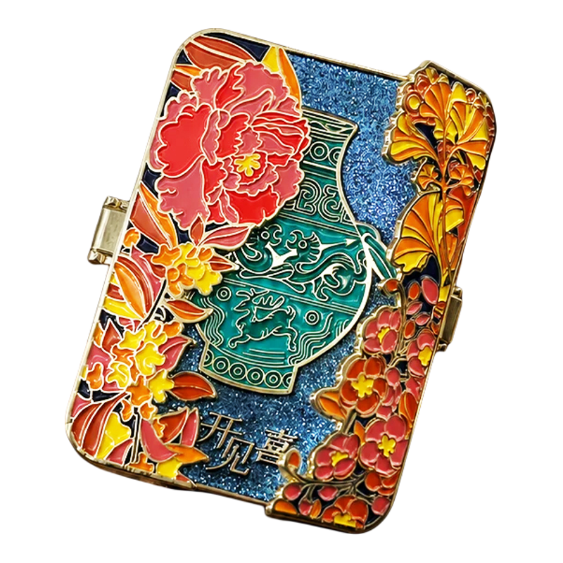 成都博物馆文创花与器金属冰箱贴四川旅游纪念品伴手礼装饰品礼物