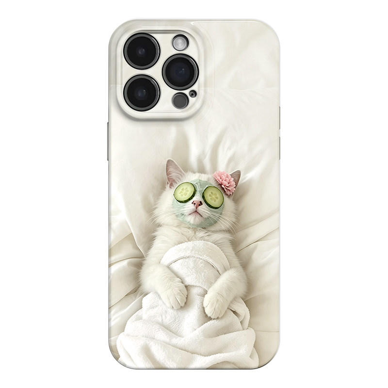 美容猫咪 ins搞怪趣味风适用苹果iphone17手机壳华为pura70小米15荣耀x50红米k80小众vivox200新款一加ACE5