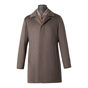 【哥伦布大衣】GORNIA/格罗尼雅男西装款大衣中长款原绒色外套