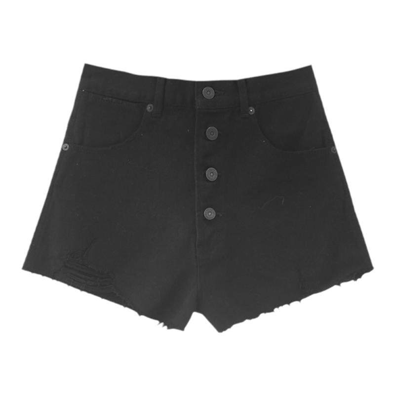 moussy奥莱 春季水洗四粒扣磨毛休闲短款牛仔裤C28FAN11-0090