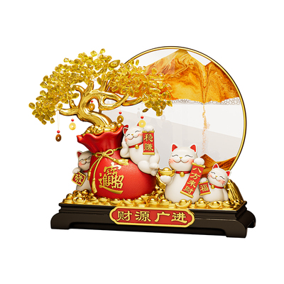 发财树招财猫摆件新店开业礼物