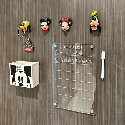 冰箱磁吸留言板亚克力展示板备忘录记事入户门装饰可擦挂墙磁贴