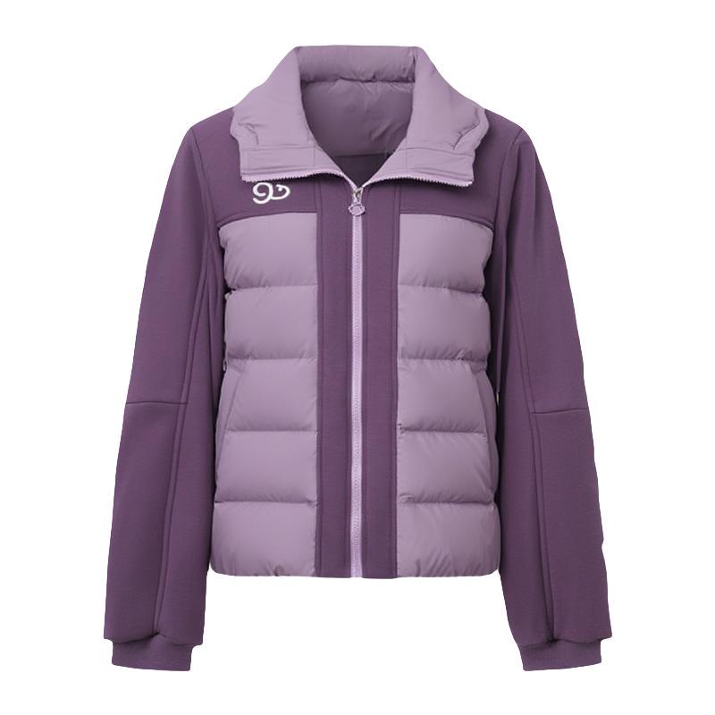 采多宝大码女装胖mm2025冬季新款运动休闲连帽轻薄羽绒服EDY5896N