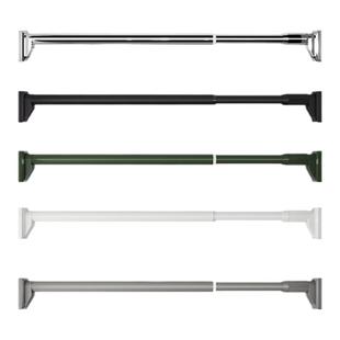 免打孔伸缩杆毛巾杆浴室收纳置物架卫生间直杆毛巾架浴帘杆晾衣杆