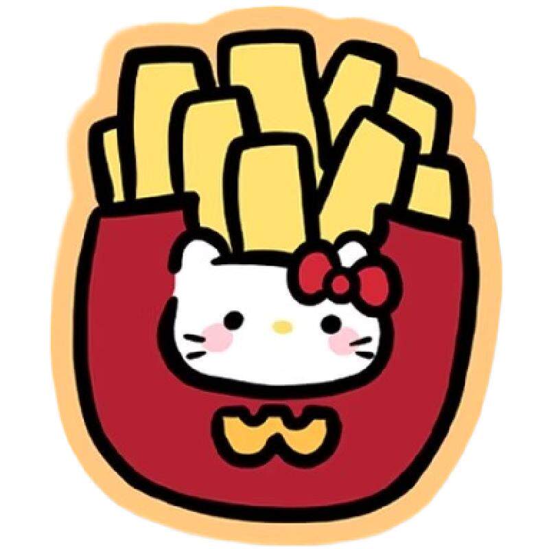 通用ins鼠标垫简约可爱办公游戏垫橡胶加厚防滑卡通Kitty汉堡薯条