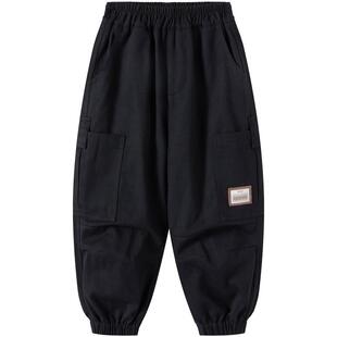 小象汉姆童装男童工装裤儿童休闲长裤2026春装新款男孩裤子洋气潮