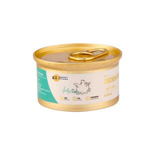 原本高汤白肉罐头鸡肉大肉块易消化猫咪狗狗零食罐汤罐补水80g*6