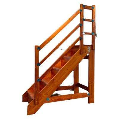 复式阁楼木梯平台楼梯直梯家用整体木楼梯舞台梯子loft层带扶手梯
