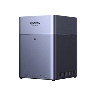 绿联私有云DH4300Plus四盘位NAS家庭网络存储个人云AI家庭硬盘服务器手机NFC一碰连接相册备份手机平板扩容