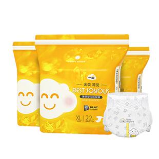 【箱装】一朵金装薄觉婴儿纸尿裤超薄透气拉拉裤尿不湿10码任选