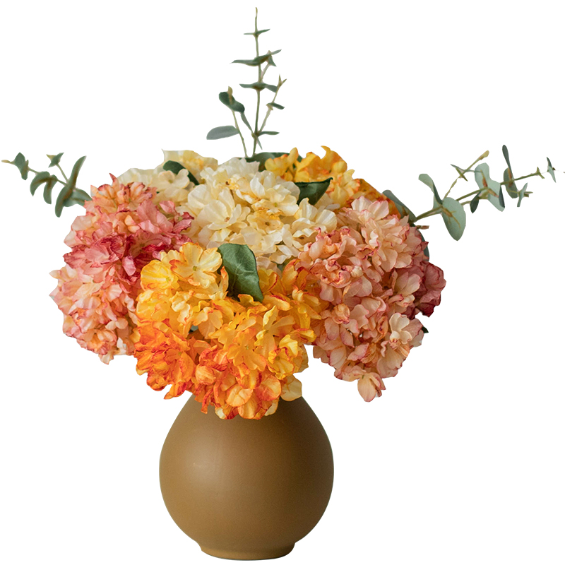 南十字星 欧式仿真花绣球花焦边客厅假花绢花餐桌花摆设干花装饰