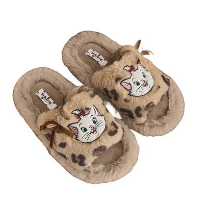 果壳拖鞋女冬季迪士尼联名2026新款毛毛拖鞋女居家棉拖鞋毛绒