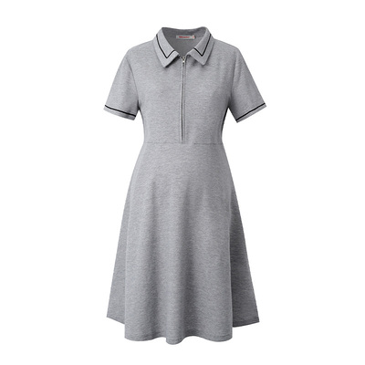 美国费雪夏季孕妇长款Polo连衣裙