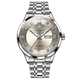 新款欧利时男士手表机械表男全自动男表夜光商务正品男款官方礼物