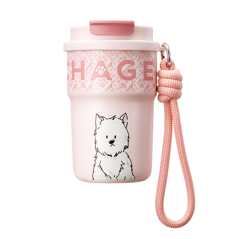 霸王茶姬萌宠泡泡杯随行保温保冷杯可手拎咖啡杯高颜值316不锈钢