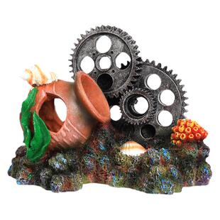 仿真珊瑚鱼缸造景礁石假山躲避屋假珊瑚树鱼缸造景装饰海水缸布景