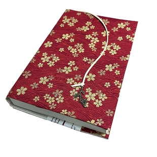 记事本手账本套古风布艺书衣hobo手帐本a5a6 可调节烫金线书皮套