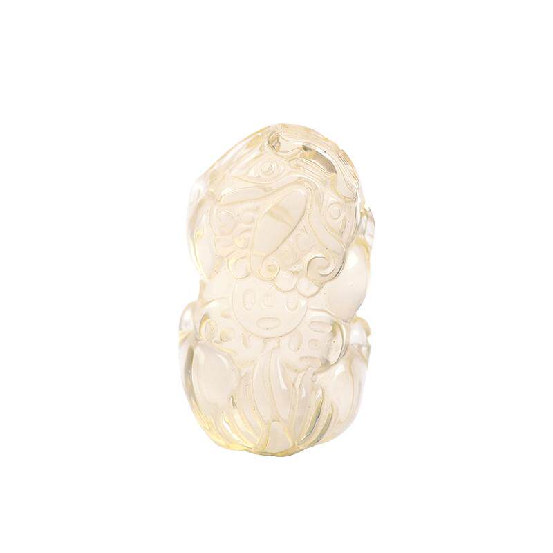 巴西黄水晶貔貅挂件情侣项链吊坠