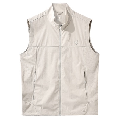 保罗彼得2025夏新款男士马甲立领舒适透气时尚运动背心 NTEB76531