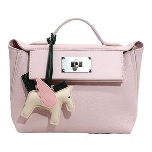 马鞍包高级感mini2424小方包梦幻紫真皮手提单肩包腋下包女斜挎包