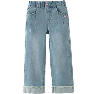 戴维贝拉儿童裤子女童2026新款牛仔裤中大童直筒裤春装长裤童装