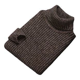 皮尔卡丹冬高领毛衣男冬季新款加绒加厚保暖针织水貂绒打底羊毛衫