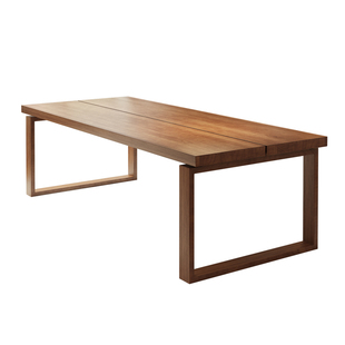 莫比恩实木餐桌家用饭桌北欧小户型长方形桌子客厅中古书桌工作台